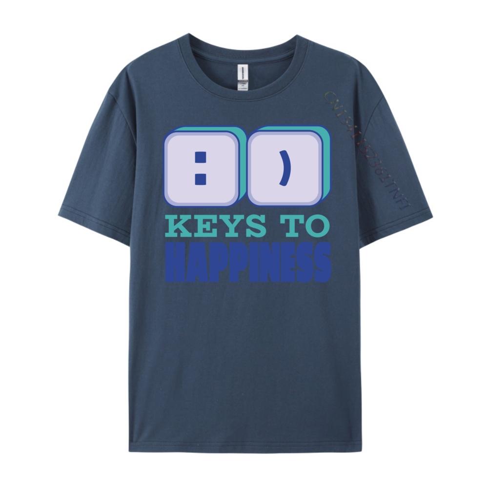 Find Your Keys To Happiness With Computer Green And White Graphic T Shirt T Shirt Men