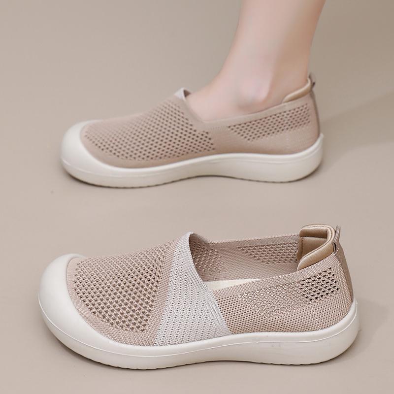 Women'S Summer Shoes New Women'S Shoes Casual Sneaker Colorblock Lightweight Breathable Flat Shoes Mesh Shoes Women'S Shoes