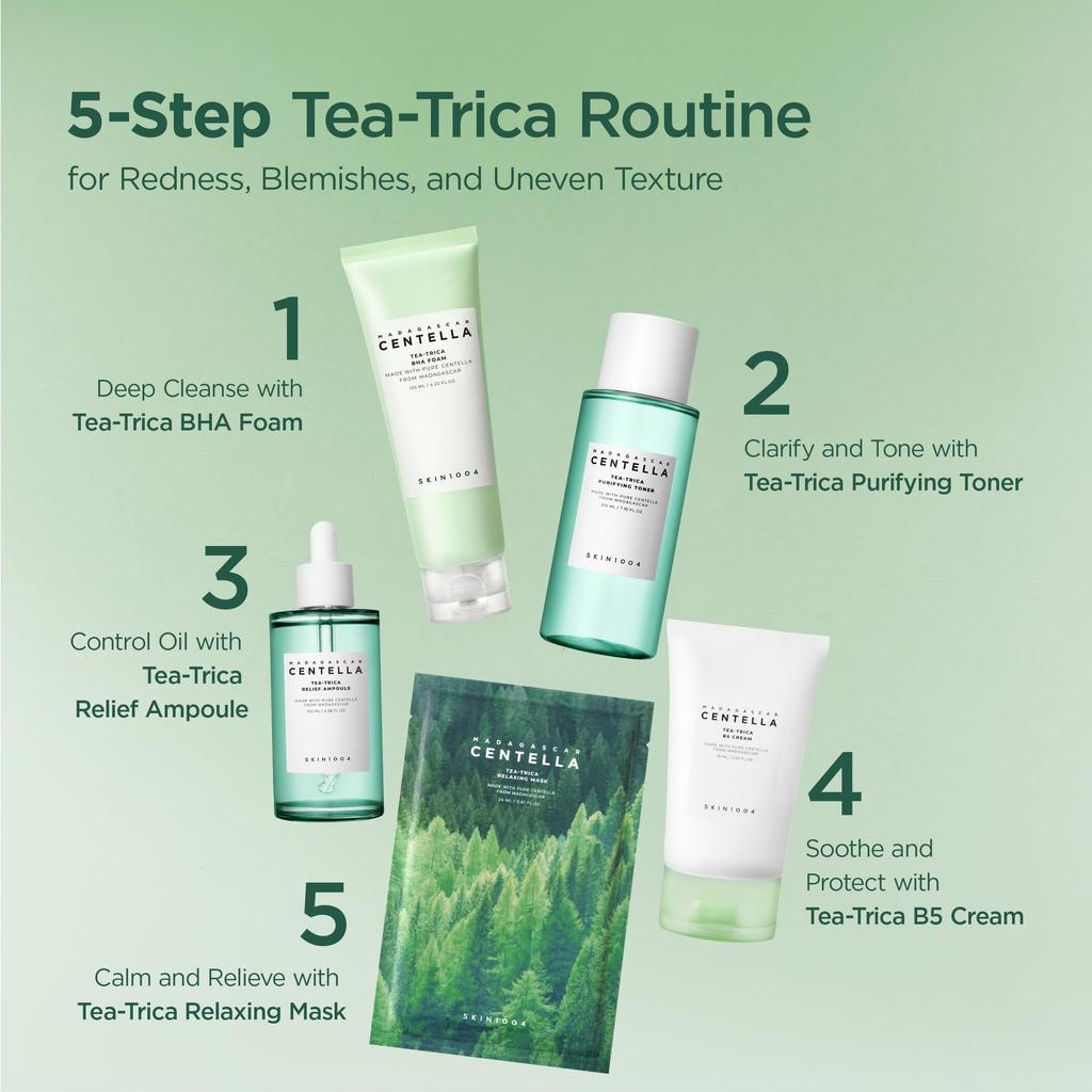 SKIN1004 Tea-Trica Relief Ampoule 100ml / Tea Tree + Cica Soothing Serum