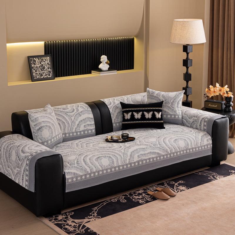 

New Sofa Cushion Four-Season Universal Non-Slip Seat Cushion Light Luxury Cream Style High-End Sofa Cover Cloth Towel 70*70cm