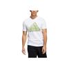 Adidas Alphabet Logo Sport Crew Neck Short Sleeve T-Shirt Men Tops White HE4793