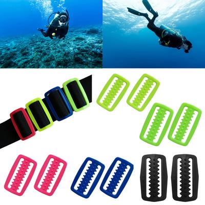 2 Stück Tauchgurtband-Gleitstopper Gewichtshalteclips mit Zähnen zum Unterwasser-Tauchen und Schnorcheln