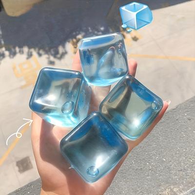 1PC Clear Slow Rise Squishy Ice Cube Toy Maltose Texture Jelly Stress Reliever Transparent Squeeze Toy for Adults