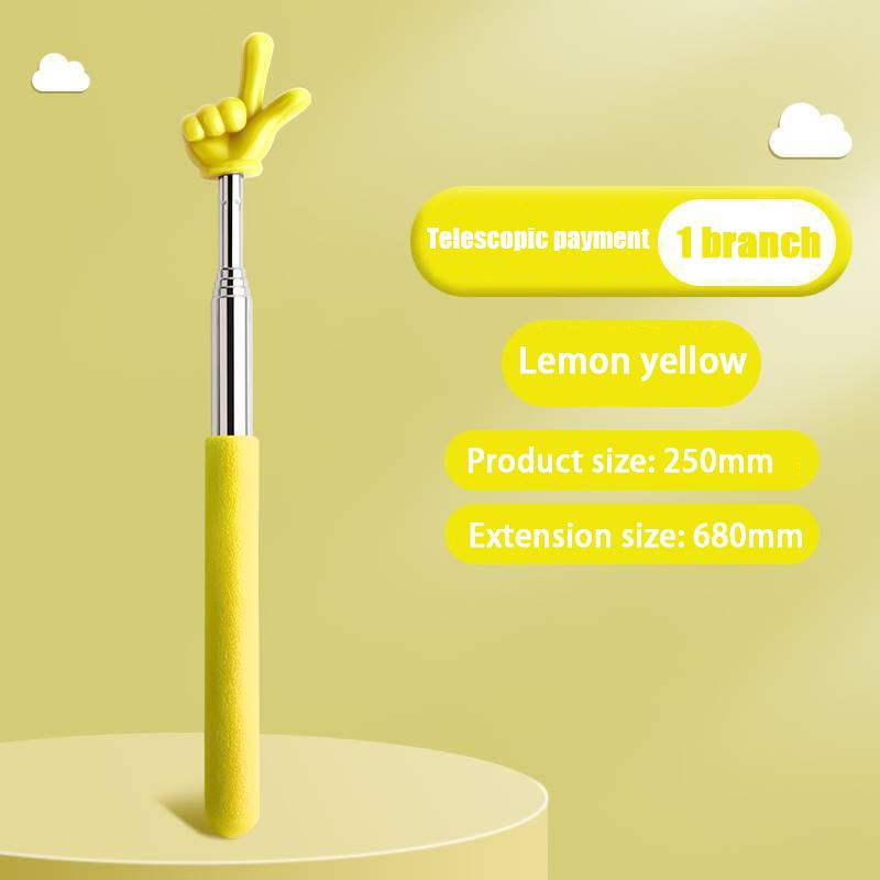 Retractable Teacher Pointer Finger Design Stainlesssteel Telescopic School Teaching Pointer Stick Teacher Supplies For Classroom