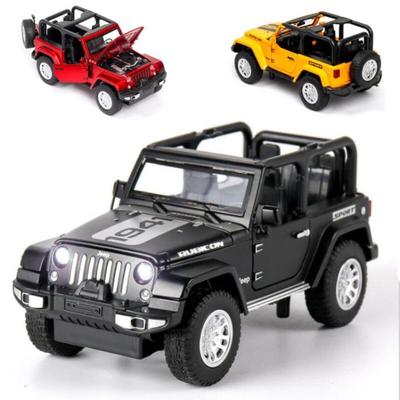 Model auta Jeep Wrangler 1941 z hliníkové slitiny v měřítku 1/32 se světelným a zvukovým efektem, odlévané hračky pro kluky, dárkový model auta, hračky, sbírka modelů