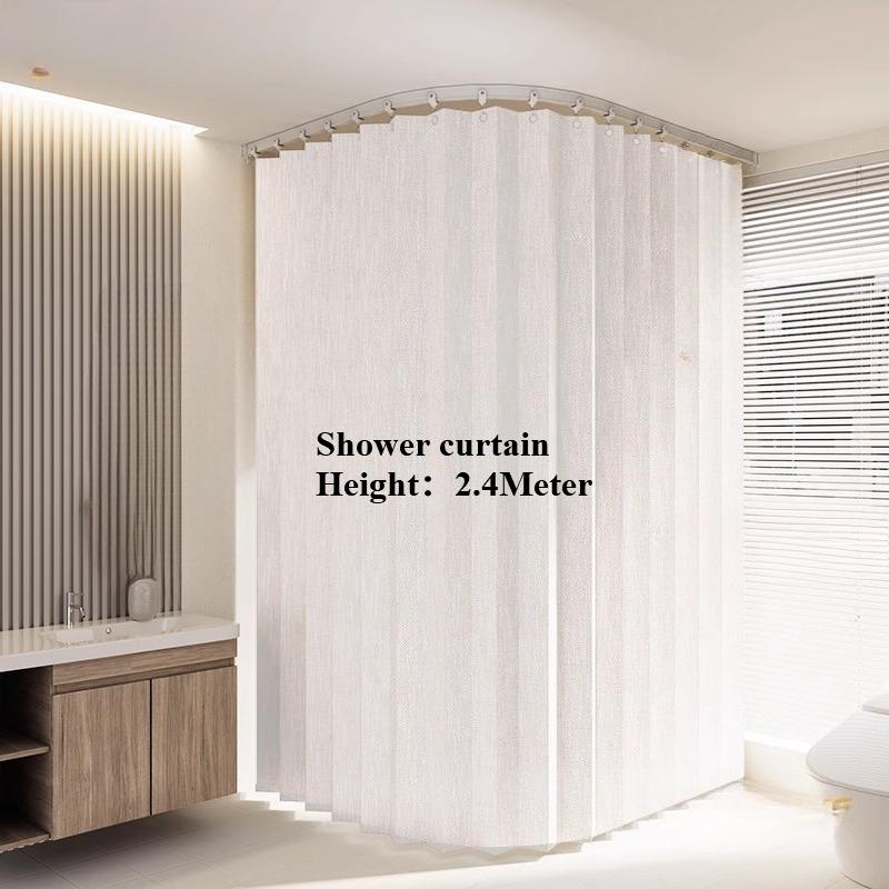 Set flexible Track Magnetic Folding Partition Curtain Bathroom Waterproof Arc-shaped Shower Curtain U-shaped Partition Curtain