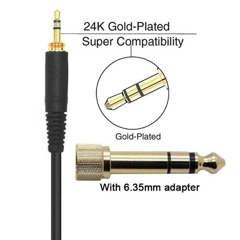Mini XLR 3-Pin 6.35mm Replacement Spring Cable Extension Cord For AKG K141 K171 K175 K181 K240 K240S K271 K271s MKII Hea