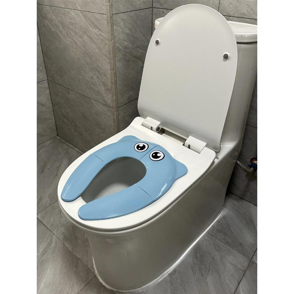 

Портативный детский дорожный горшок, детский складной чехол на сиденье для унитаза, подушка-помощник для мочи для малышей, детский горшок для сиденья синий