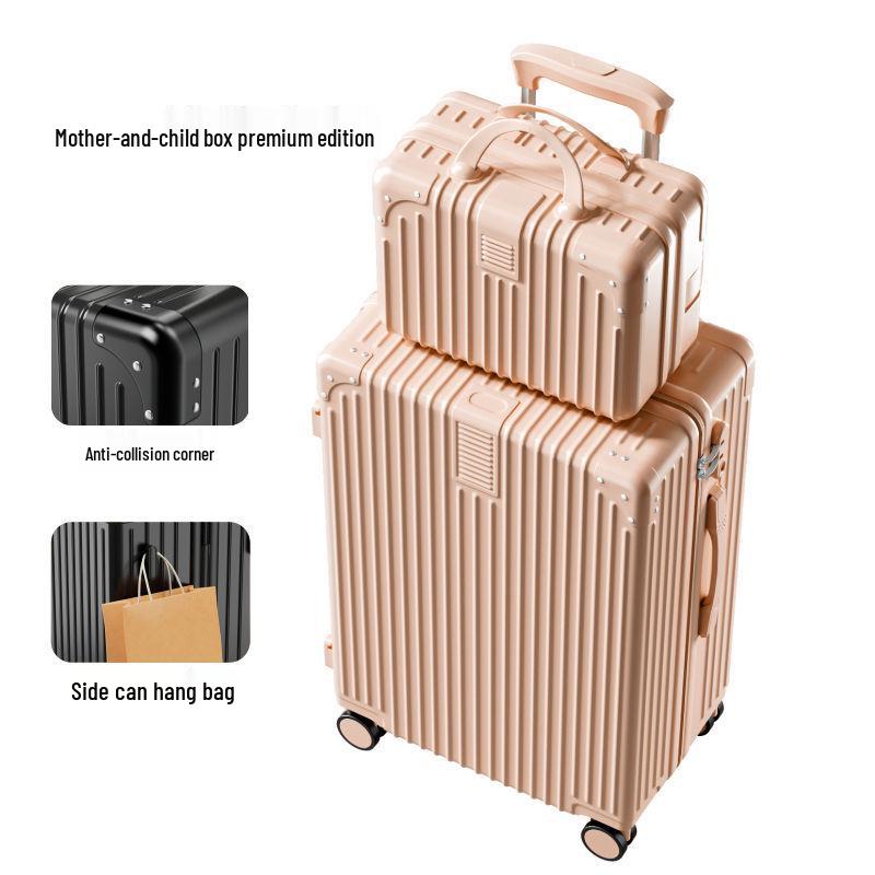 20" Vintage Durable Trolley Suitcase - Large Capacity Travel Case for Students