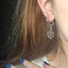 Sweet Cool Bowknot/Thread Star Pendant Earrings Fashion Hoop Earrings Jewelry
