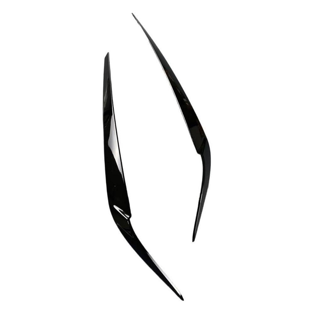 Gloss Black Headlight Eyebrow Eyelid Trim For BMW 5 Series G30 525i 530i 2017-23