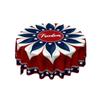 Round Tablecloth Polyester Material Star Pattern Freedom Letter Print Suitable for Dining and Party Use Decoration
