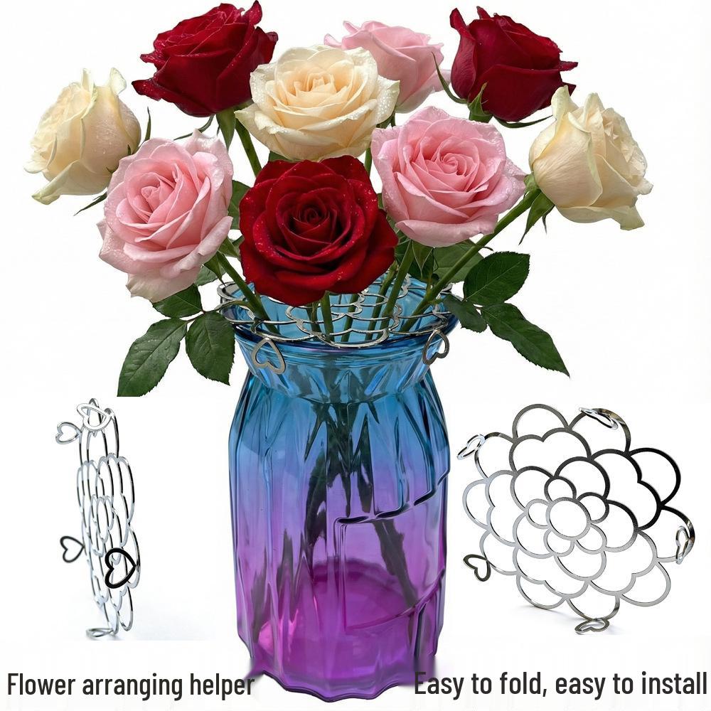 Foldable Metal Laser-Cut Floral Arrangement Grid – Trending Flower Arranging Aid