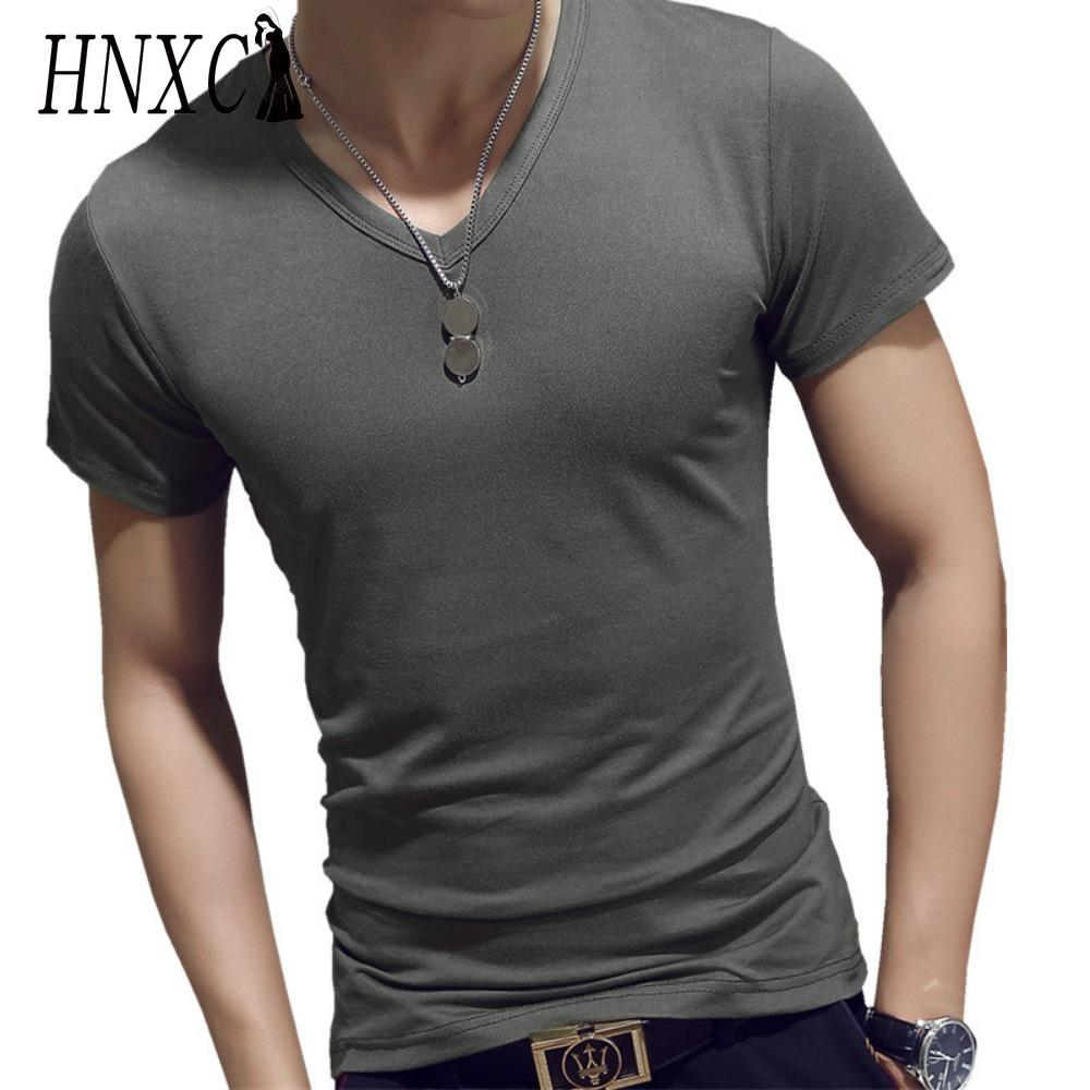HNXC XIA Men's fashion casual solid color print Tops & T-shirts