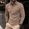 Spring/Autumn New Arrival Men's Long-Sleeved Polo Shirt Casual Collared Sports Polo Shirt Solid Colour Top