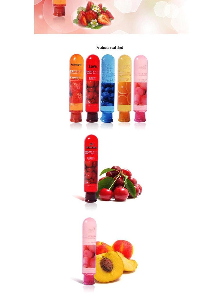 Hot Love Fruit Flavored Water-Based Lubricant Gel for Adult Intimacy