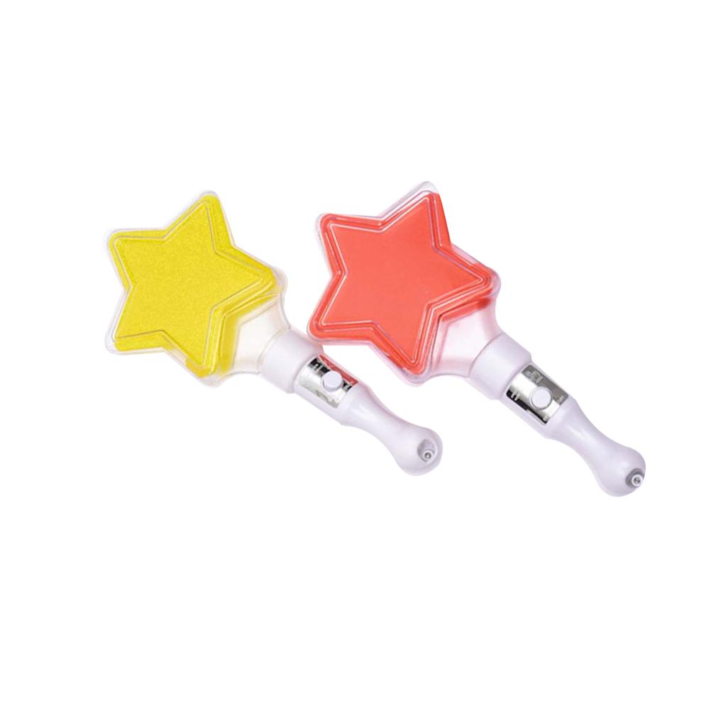 2pcs Beautiful Star Decor Glow Stick Toy Flourescent Stick Creative Glow Stick for Bar
