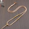 Hand-woven Adjustable Gold Jade Pendant Rope for Men and Women