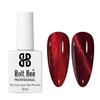 BOLT BEE 9ML Red Cat Eye Magnetic Nail Polish Gel | Red UV Soak-Off Gel for Salon & DIY Manicure | Holographic Shimmer Long-Lasting, Magnetic Effec