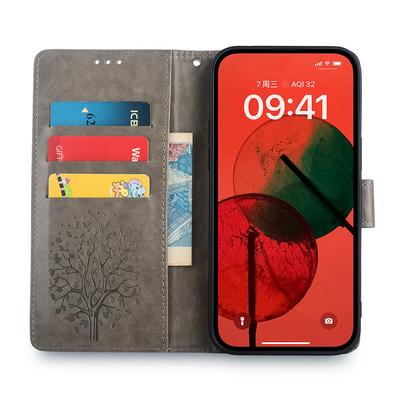 For Honor Play 50 Plus 5G/Play 8T 5G/X7b 4G/90 Smart Case Imprinted Deer Tree Pattern Leather Phone Wallet Cover