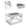 Transparent Foldable Reptile Terrarium Ventilated Box Multipurpose 360 Degree Viewing Portable Mesh Top Panel Breeding Tank