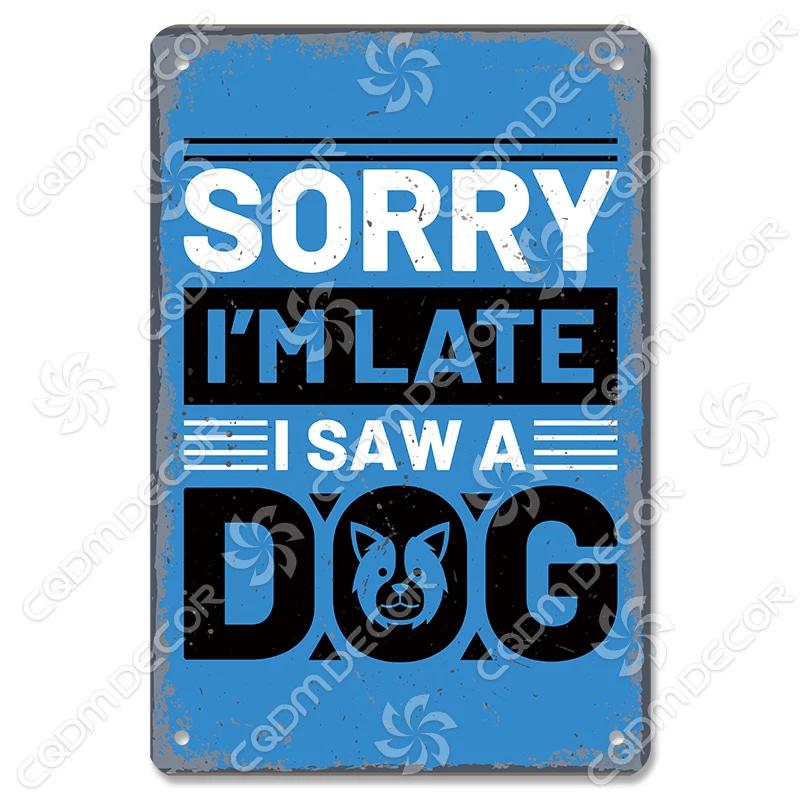 Varning för Hund Varningsskylt Plåtskylt Metallplatta Varning Fara Hundar Vintage Poster Metallplakett Trädgård Bakgård Gård Hem Väggdekor