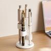 High Capacity Rotating Pen Stand 4 Compartments   ABS Construction Office Supply