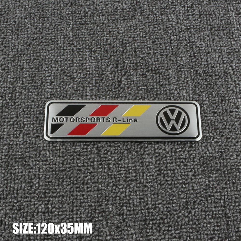RUNTB1 1Pc 3D Metal Stickers Car Body Trunk Decal For VW Golf GTI Tiguan Jetta Transporter Passat T5 Polo Touran Scirocco Arteon T-ROC