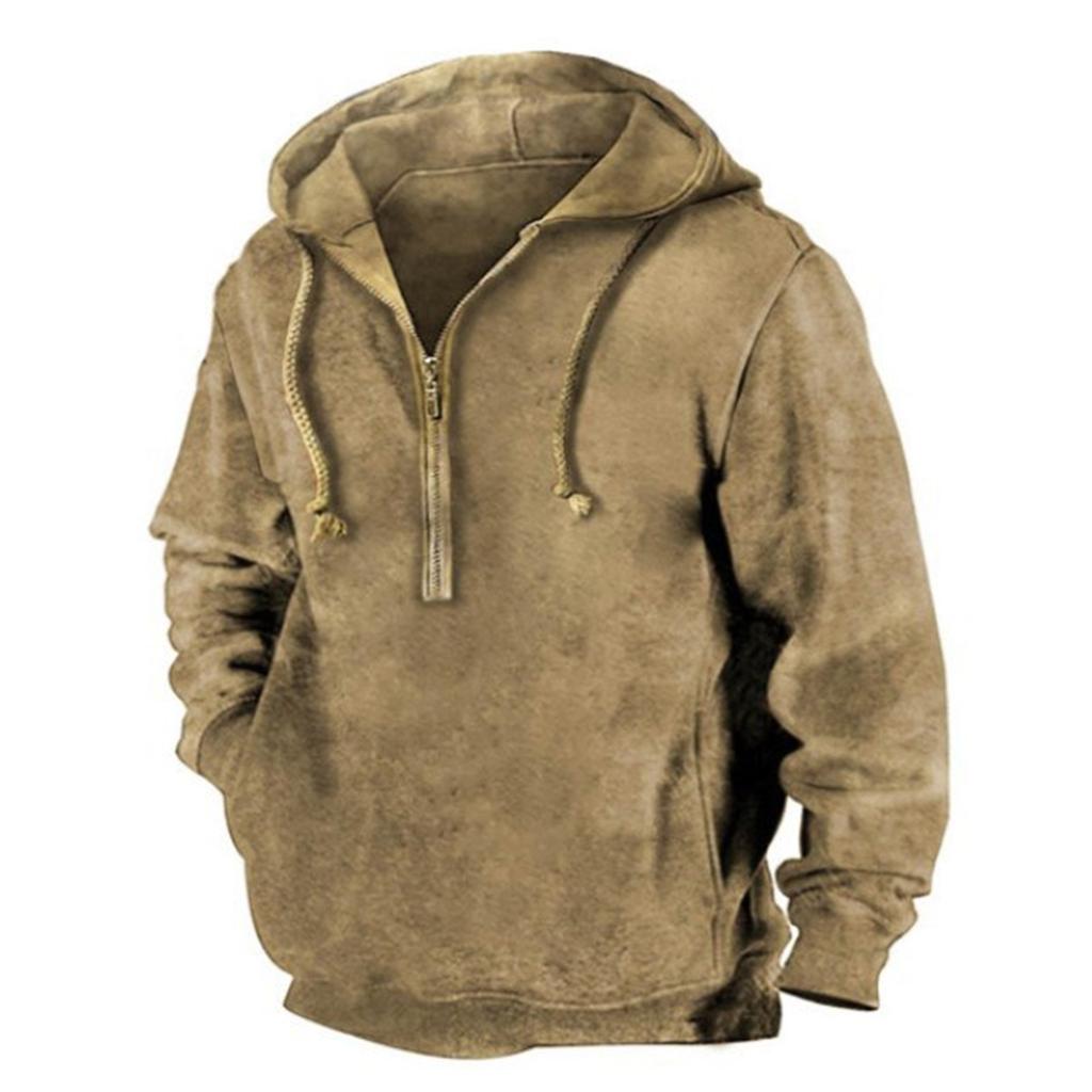 Fitness Clothes Men's Peripheral Sweater Hooded Long Sleeved T-shirt
