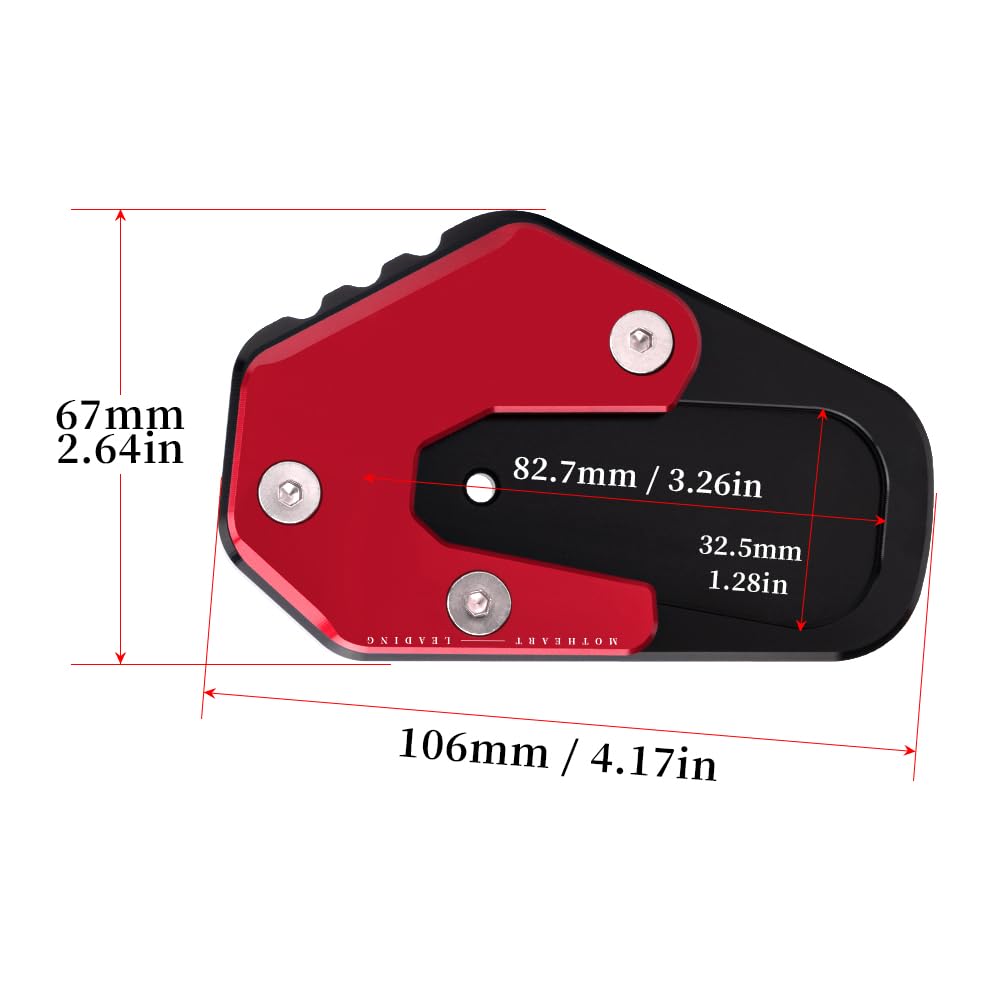 MotHeartCNC Motorcycle Side Stand Pad for R1200rt Lc R1250rt R1250rs R1250r R1200r Lc R1200rs