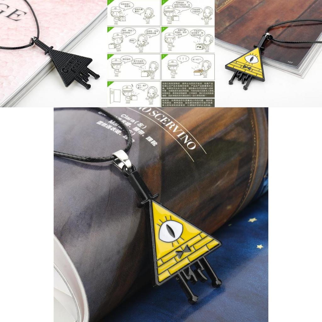 Gravity Falls Bill Geometrische Legierungskette mit Schlangenkette für Fans und Sammler