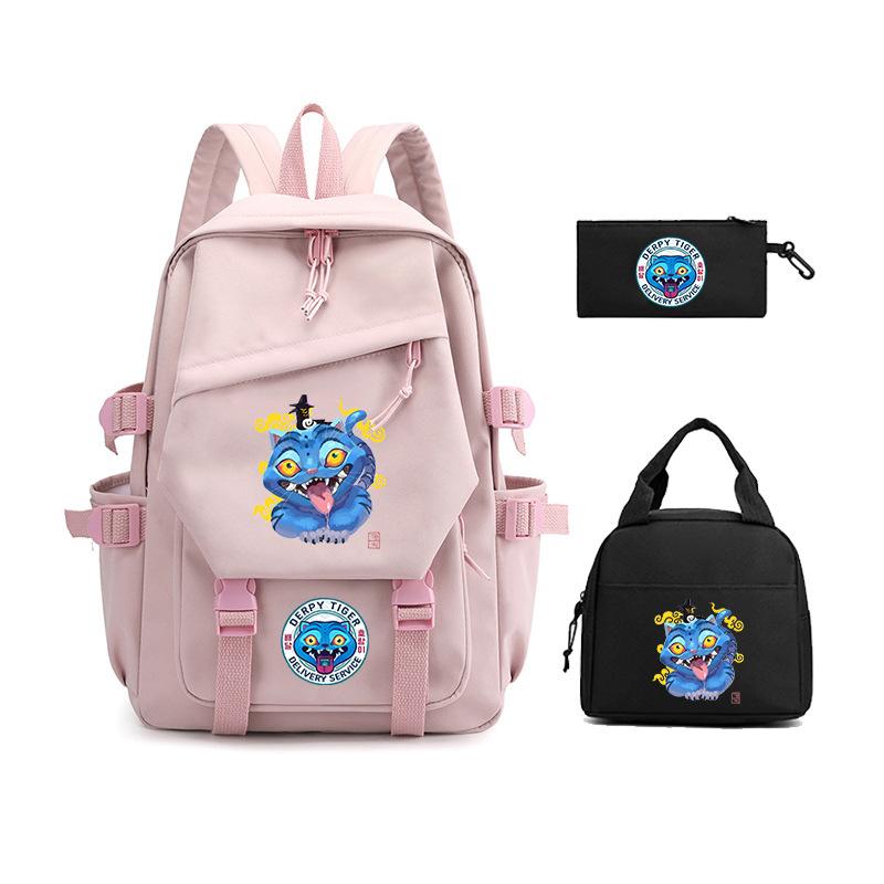 Demon Hunter Girl Group has the same peripheral cartoon printing children's backpack lightweight primary and secondary school schoolbag