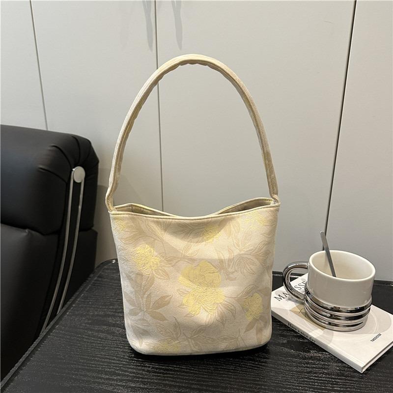 Portable Bucket Bag Women's Summer New Fashion Shoulder Bag Niche Simple High-end Underarm Bag