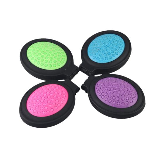 Portable Folding Travel Makeup Soft Scalp Hair Brush Massager Comb with Mirror