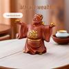 Exquisite Purple Clay God of Wealth Tea Pet - Tea Table Ornament for Wealth Attraction