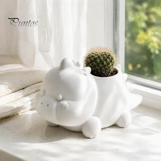 Kreativer Pflanzenhalter 3D-gedruckter Dinosaurier-förmiger Sukkulententopf, Niedlicher Pflanztopf für kleine Home-Office-Dekoration, Kaktus Mini-Pflanzen, Dekorativer Schreibtisch