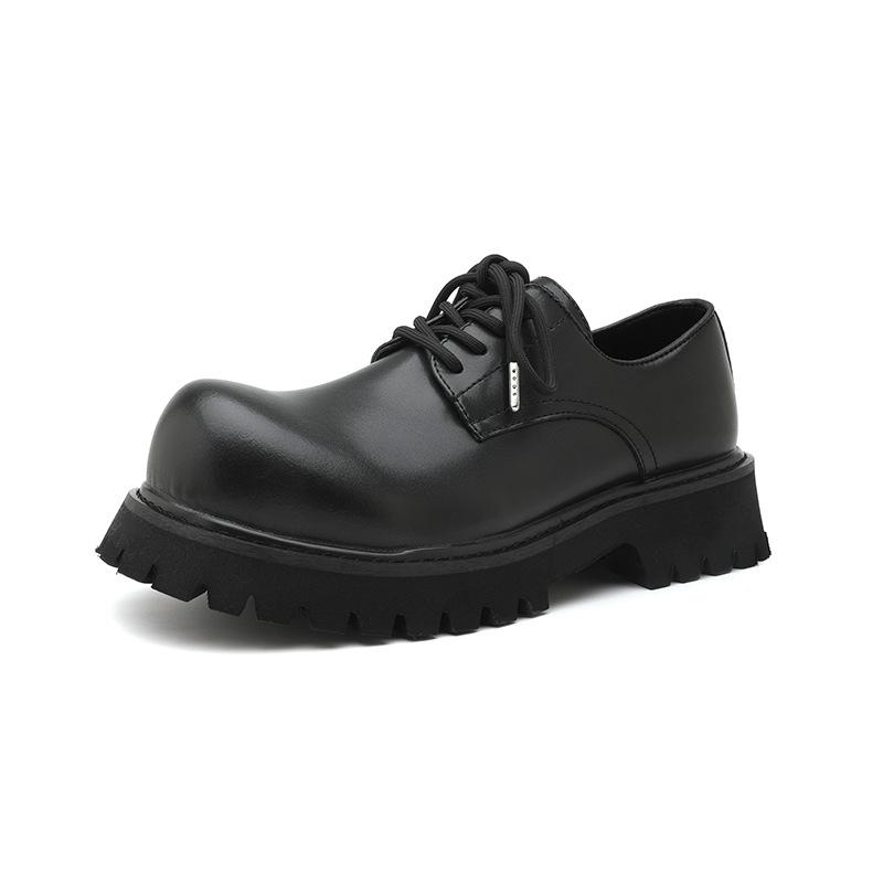 

Туфли дерби мужские туфли большие туфли повседневные кожаные туфли осенние новые туфли на платформе повседневные кожаные туфли универсальные уличные 3271-R 38 чёрный