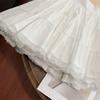 Sweet College Style~Lace-Edged White Skirt for Women 2026 New Style A-Line Large Hem Three-Layer Puffy Short Skirt