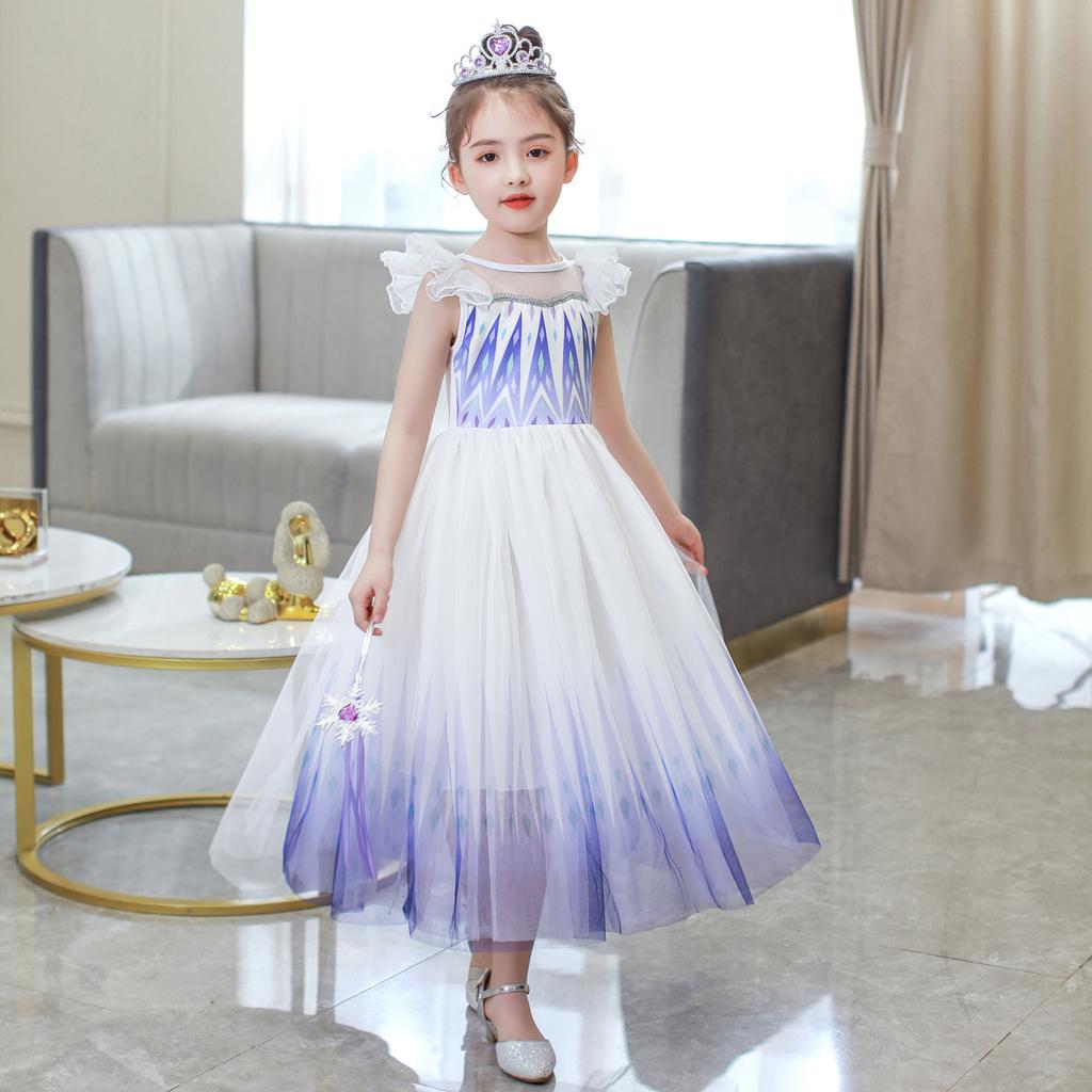 Ghnatygren Frozen 2 Princess Skirt Kids Dress Girls Dress Elsa Elsa Elsa Long Dress