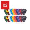 FamGift Anti-Slip Teardrop Guitar Picks, 0.81mm, Colorful, 20-Pack