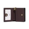 New COACH Snap Wallet Crocodile Embossed Leather With Smooth Leather Card Holder, Wallet Women's Black C6092-IMBLK