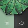 Banana Leaf Umbrella Windproof Three Folding Umbrella Anti-UV Sun Shade Parasol Sunny and Rainy Dual Use Umbrella for Outdoor