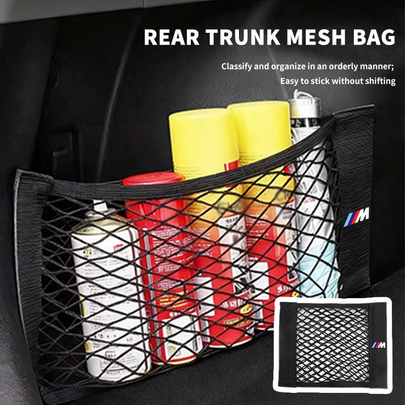 Car Rear Trunk Elastic Mesh Fixed Straps Extinguisher Storage For BMW M Performance Alpina M3 M5 M6 X1 X3 X4 X5 G20