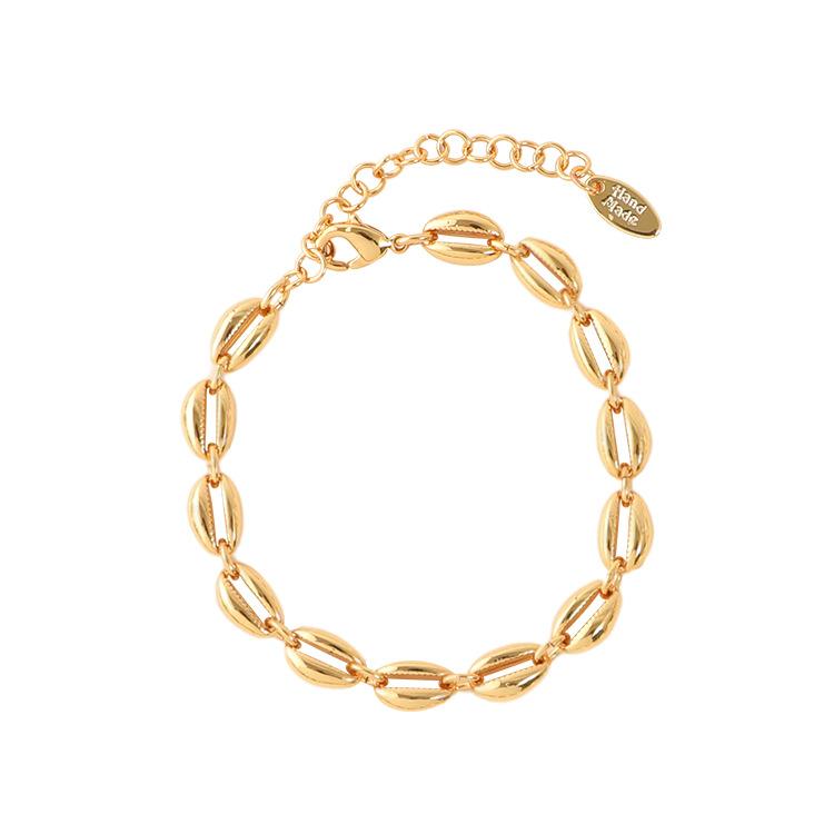 GEMCHIC Women s Vintage Gold Plated Alloy Link Necklace for Daily Wear