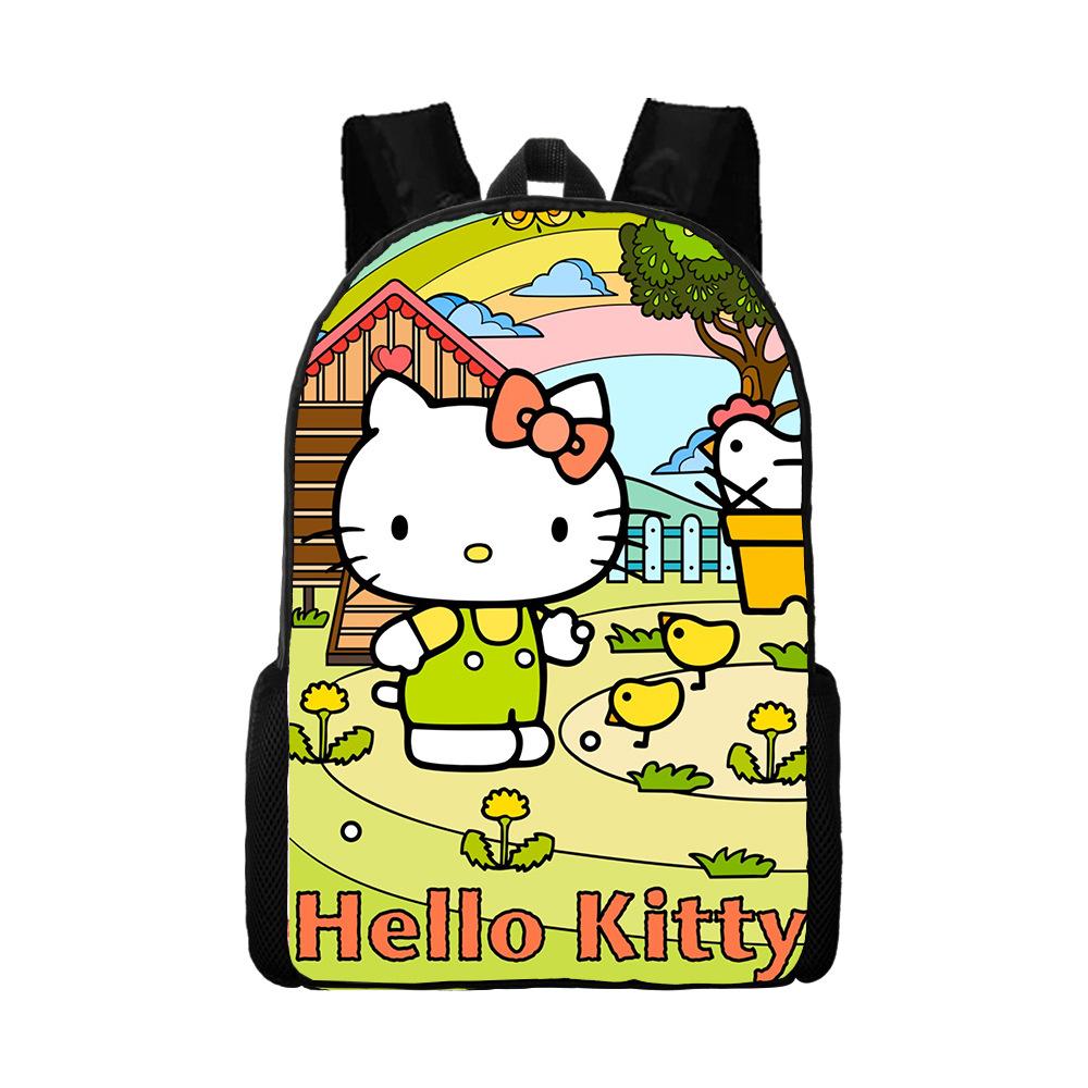 Hello Kitty Cartoon Backpack Ello Kitty Schoolbag Digital Printing Backpack