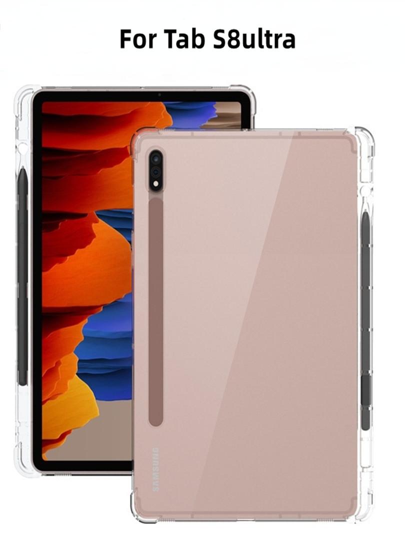 

Чехол для планшета 5G 2025 для Samsung Galaxy Tab S8 Ultra S8 Plus Чехол с подушкой безопасности Мягкая защита из ТПУ Galaxy Tab S7 11 FE 12.4 Plus For Tab A7 Lite