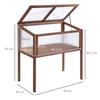 Raised Garden Bed Made of Wood Cold Frame 90 X 50 X 93 Cm Growing Table with Cover Weatherproof Herb Bed Planter Box for Garden