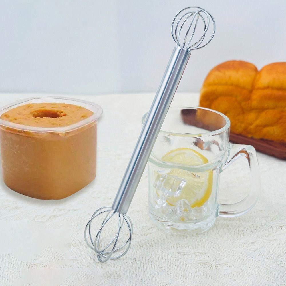 Double Head Egg Beater Multi Functional Sauce Mixing Spoon Food Grade Baking Whisk  Home Use
