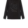 Sweatshirts Women's Black Hooded Moderate Regular FAF105AA4HF0ZNJ