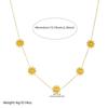 Gold Plated Daisy Flower Jewelry Set Necklace and Earrings Fashion Jewelry for Women